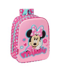 Mochila Guarderia 3D Bolsillo Red Minnie Mouse