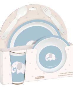 Set De Platos, Cubiertos Y Vaso Safta Preescolar "elefante"