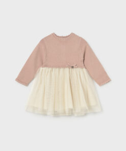 Vestido combinado tricot y tul Mayoral bebé niña