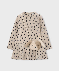 Vestido punto jacquard bolso Mayoral infantil niña