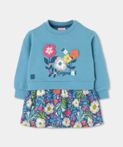 Vestido felpa combinado Bóboli bebé e infantil