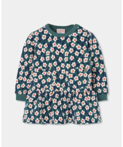 Vestido felpa flores Bóboli bebé e infantil